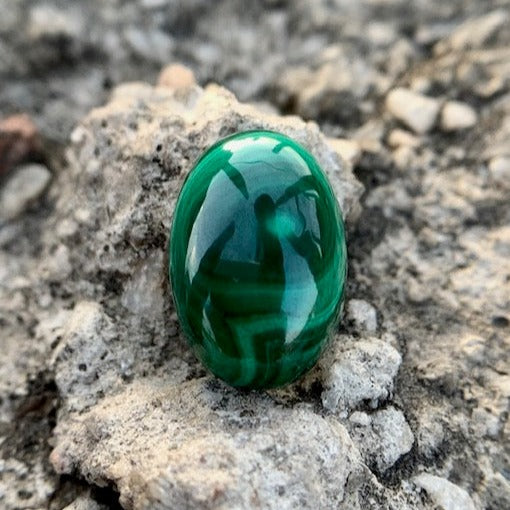 Natural Malachite Stone - 9.12 Carats