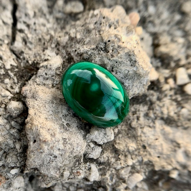 Natural Malachite Stone - 9.12 Carats