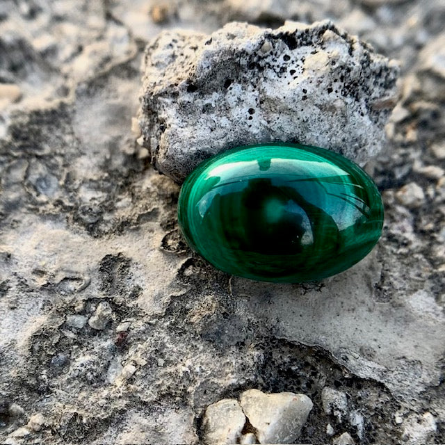 Natural Malachite Stone - 9.12 Carats