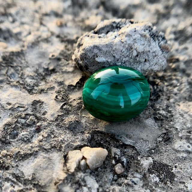 Natural Malachite Stone - 9.00 Carats