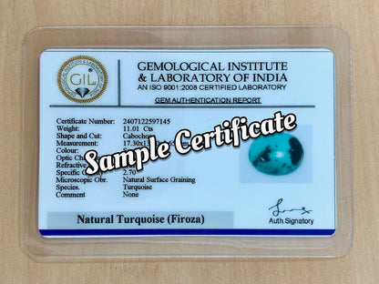 Natural Turquoise - 3.95 Carat/4.38 Ratti